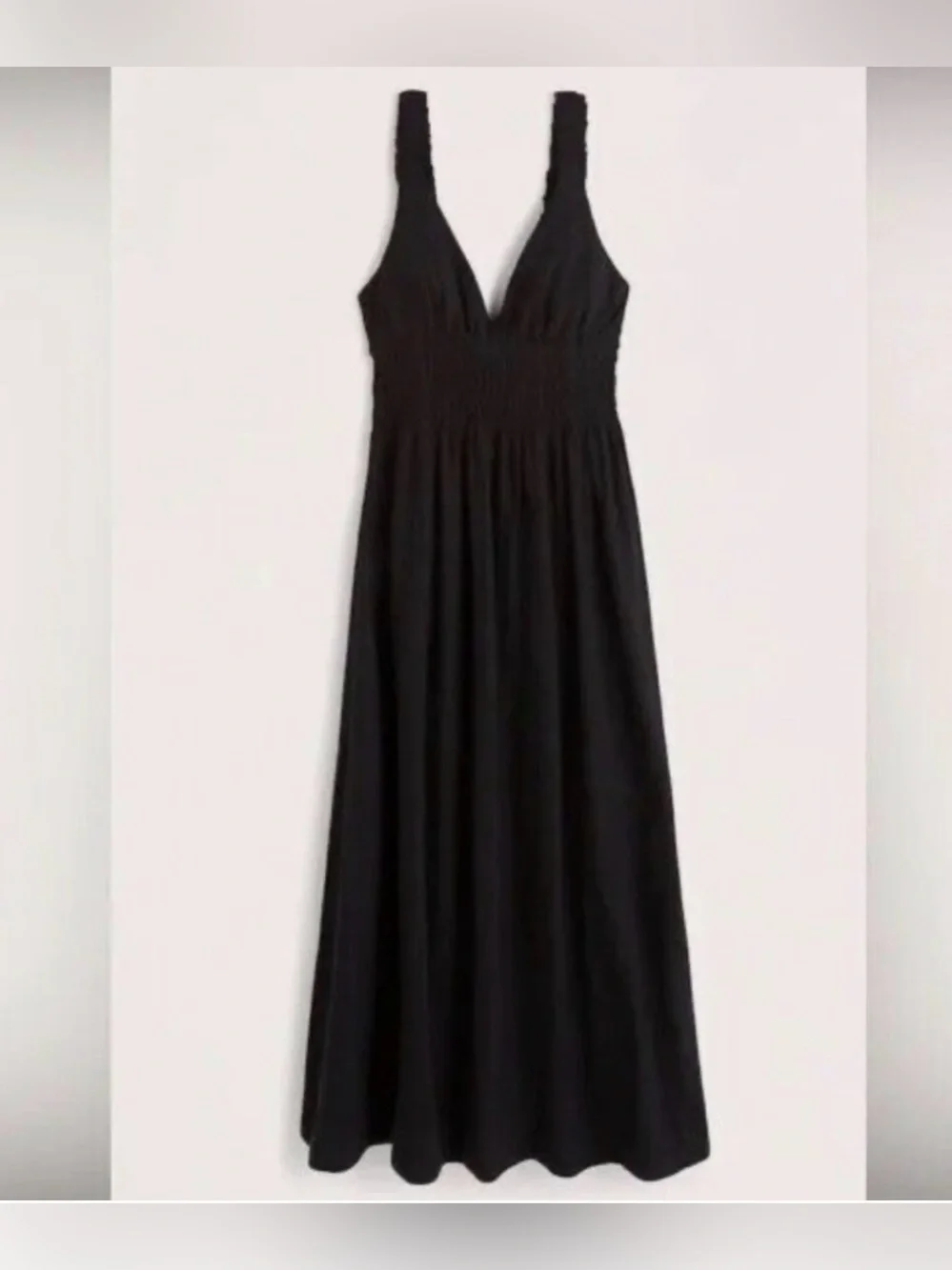 Abercrombie & Fitch Black Linen Feel Maxi Dress